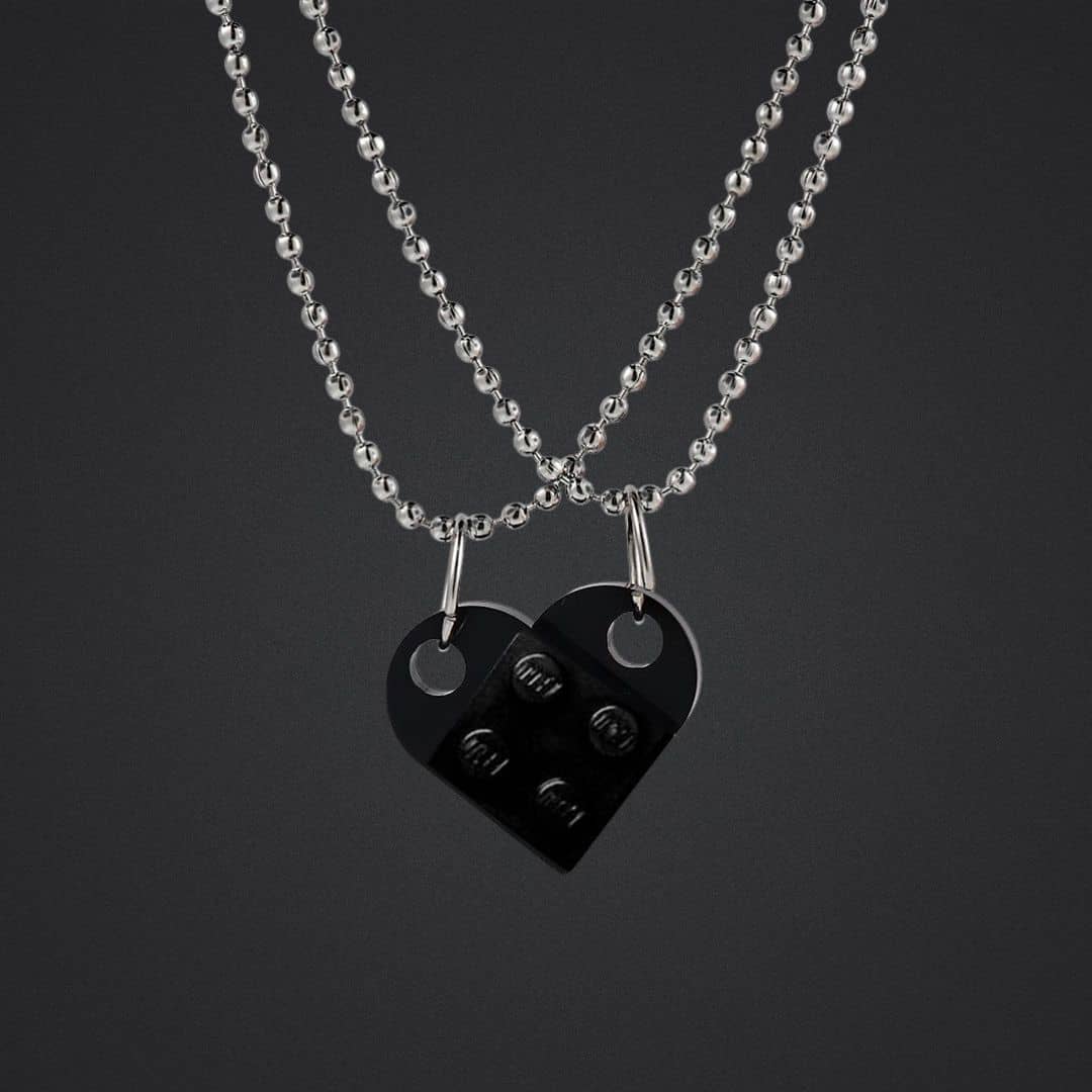 Lego Heart Necklace Set